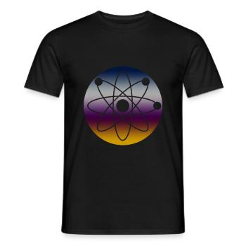 Physics Atom - Men's T-Shirt - black - Front - AI Model Male 178 light (178cm)