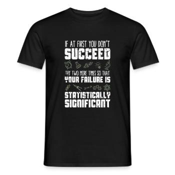 science - Men's T-Shirt - black - Front - AI Model Male 178 light (178cm)