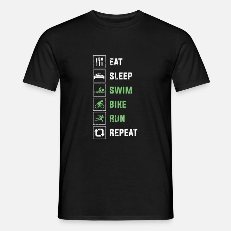 Triathlon - Männer T-Shirt - Schwarz