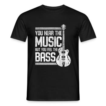 Bass Musik - Männer T-Shirt - Schwarz - Vorne - AI Model Male 178 light (178cm)