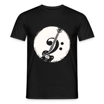 Guitare basse Guitariste - T-shirt homme - noir - Devant - AI Model Male 178 light (178cm)