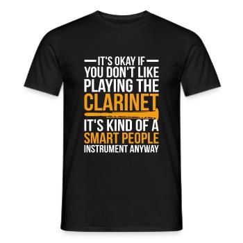 Musicien clarinette - T-shirt homme - noir - Devant - AI Model Male 178 light (178cm)