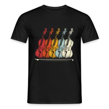 Cello Classical Music - Men's T-Shirt - black - Front - AI Model Male 178 light (178cm)