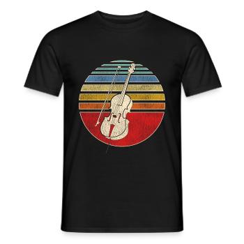 Cello Musical Instrument - Men's T-Shirt - black - Front - AI Model Male 178 light (178cm)