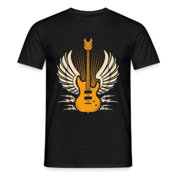 Mouches de guitare - T-shirt homme - noir - Devant - AI Model Male 178 light (178cm)