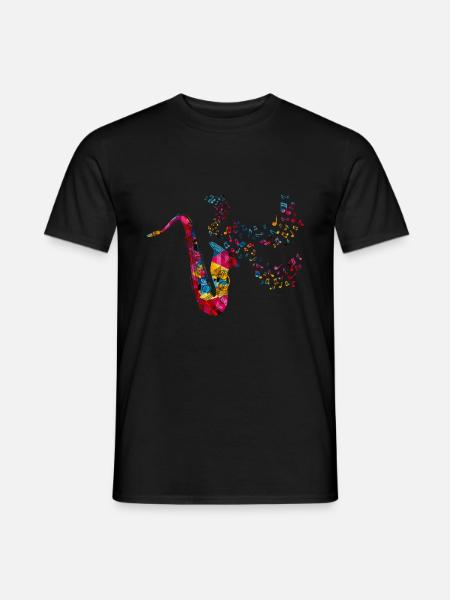 Saxophone musical instrument - Men's T-Shirt - black