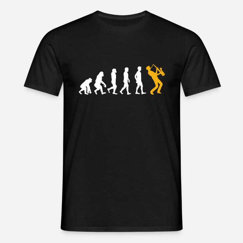 Evolution saxophone - Men's T-Shirt - black