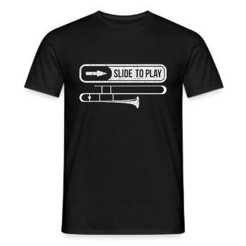 Trombone wind instrument - Men's T-Shirt - black - Front - AI Model Male 178 light (178cm)
