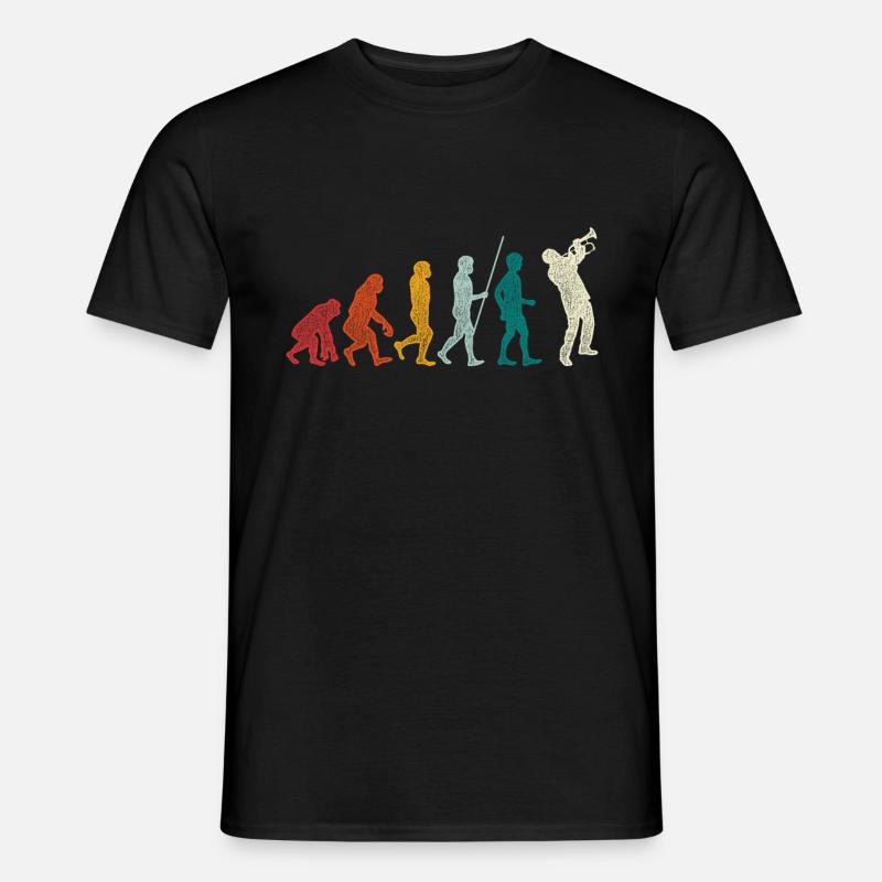 Trompete Evolution - Männer T-Shirt - Schwarz