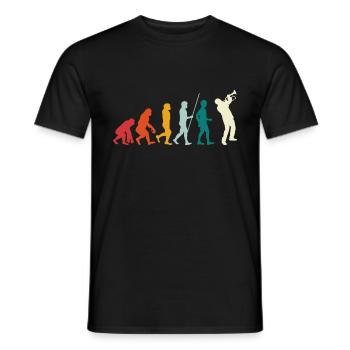 Evolution trumpet - Men's T-Shirt - black - Front - AI Model Male 178 light (178cm)