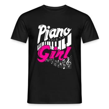 Femmes de piano - T-shirt homme - noir - Devant - AI Model Male 178 light (178cm)