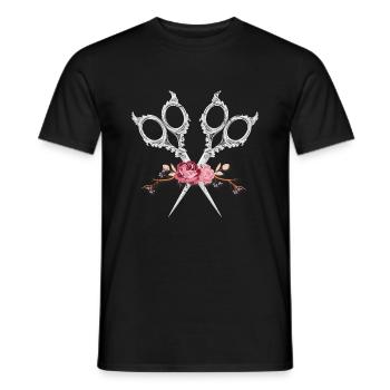 hair stylist - Men's T-Shirt - black - Front - AI Model Male 178 light (178cm)