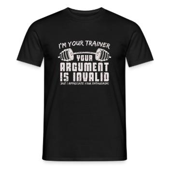 Personal Trainer Gym - Men's T-Shirt - black - Front - AI Model Male 178 light (178cm)