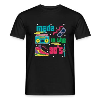 Millésime 80 - T-shirt homme - noir - Devant - AI Model Male 178 light (178cm)