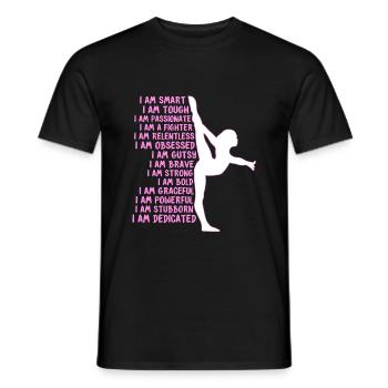 Gymnastics skills - Men's T-Shirt - black - Front - AI Model Male 178 light (178cm)