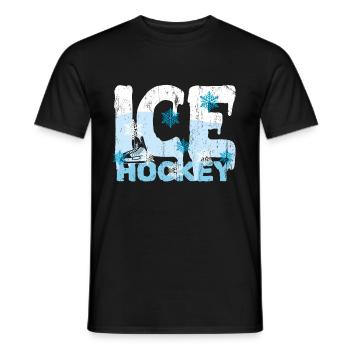 Eishockey - Männer T-Shirt - Schwarz - Vorne - AI Model Male 178 light (178cm)