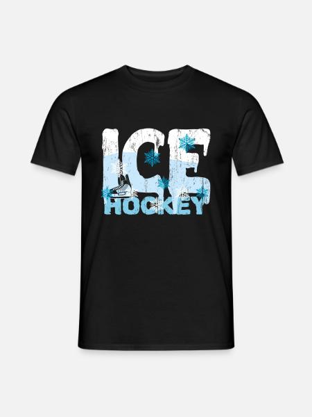 Eishockey - Männer T-Shirt - Schwarz