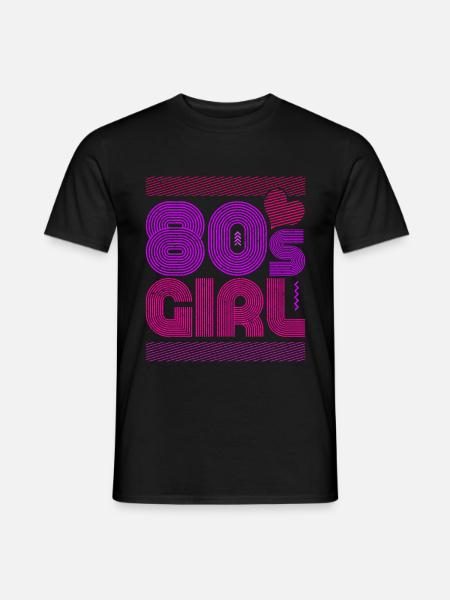 80s girl - Men's T-Shirt - black
