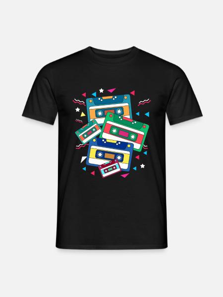 80er Musikrichtung - Männer T-Shirt - Schwarz