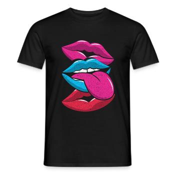90er Jahre - Männer T-Shirt - Schwarz - Vorne - AI Model Male 178 light (178cm)
