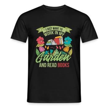 Jardinier Livres - T-shirt homme - noir - Devant - AI Model Male 178 light (178cm)