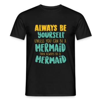 Mermaid - Men's T-Shirt - black - Front - AI Model Male 178 light (178cm)