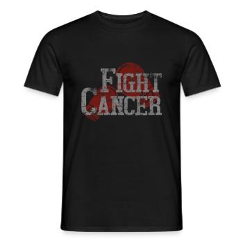 Cancer fight - Men's T-Shirt - black - Front - AI Model Male 178 light (178cm)