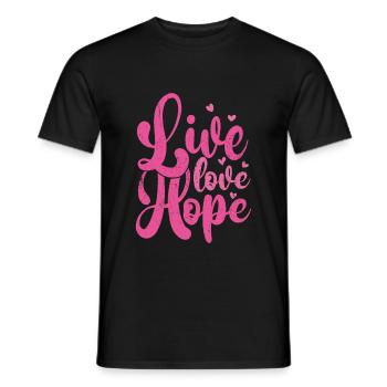 breast cancer - Men's T-Shirt - black - Front - AI Model Male 178 light (178cm)