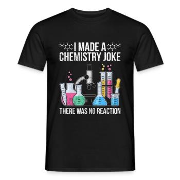 Blagues sur la chimie - T-shirt homme - noir - Devant - AI Model Male 178 light (178cm)