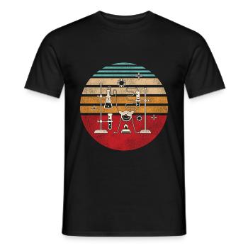 chemistry - Men's T-Shirt - black - Front - AI Model Male 178 light (178cm)