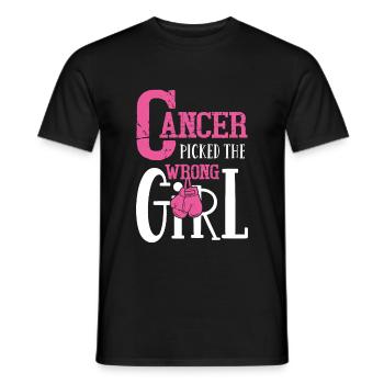 Le cancer a choisi la mauvaise fille - T-shirt homme - noir - Devant - AI Model Male 178 light (178cm)