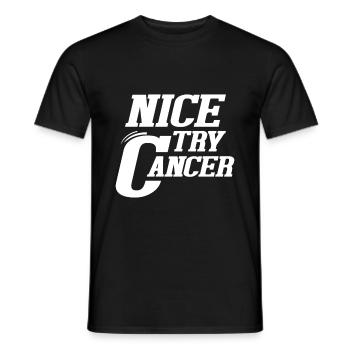 Bon essayez le cancer - T-shirt homme - noir - Devant - AI Model Male 178 light (178cm)