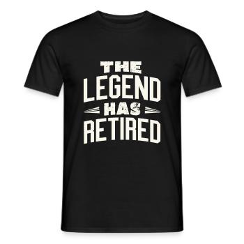 La légende est à la retraite - T-shirt homme - noir - Devant - AI Model Male 178 light (178cm)