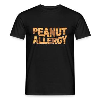 Allergie aux arachides - T-shirt homme - noir - Devant - AI Model Male 178 light (178cm)