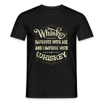 whisky - T-shirt homme - noir - Devant - AI Model Male 178 light (178cm)