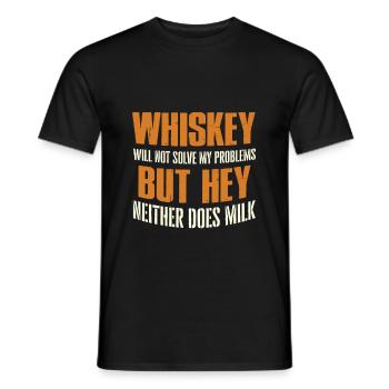 whisky - T-shirt homme - noir - Devant - AI Model Male 178 light (178cm)