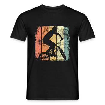 BMX retro - Männer T-Shirt - Schwarz - Vorne - AI Model Male 178 light (178cm)
