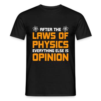 physics - Men's T-Shirt - black - Front - AI Model Male 178 light (178cm)