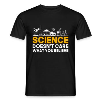 Science Religion - T-shirt homme - noir - Devant - AI Model Male 178 light (178cm)