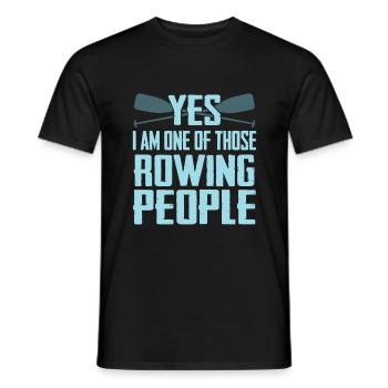 rowing - Men's T-Shirt - black - Front - AI Model Male 178 light (178cm)