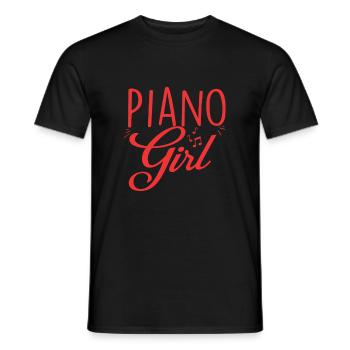 Fille de piano - T-shirt homme - noir - Devant - AI Model Male 178 light (178cm)