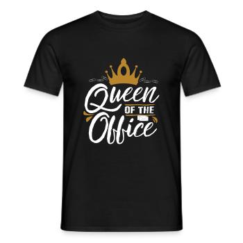 Reine du bureau - T-shirt homme - noir - Devant - AI Model Male 178 light (178cm)