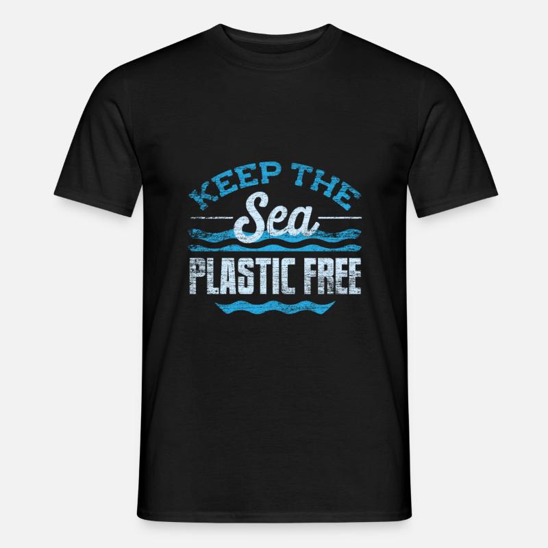 Plastik Umweltschutz - Männer T-Shirt - Schwarz
