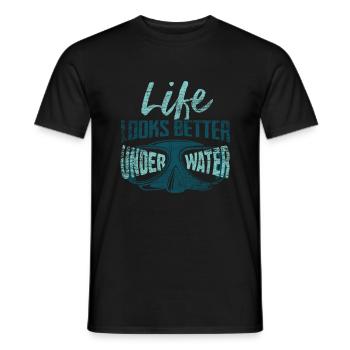 immersione - T-shirt uomo - nero - Fronte - AI Model Male 178 light (178cm)