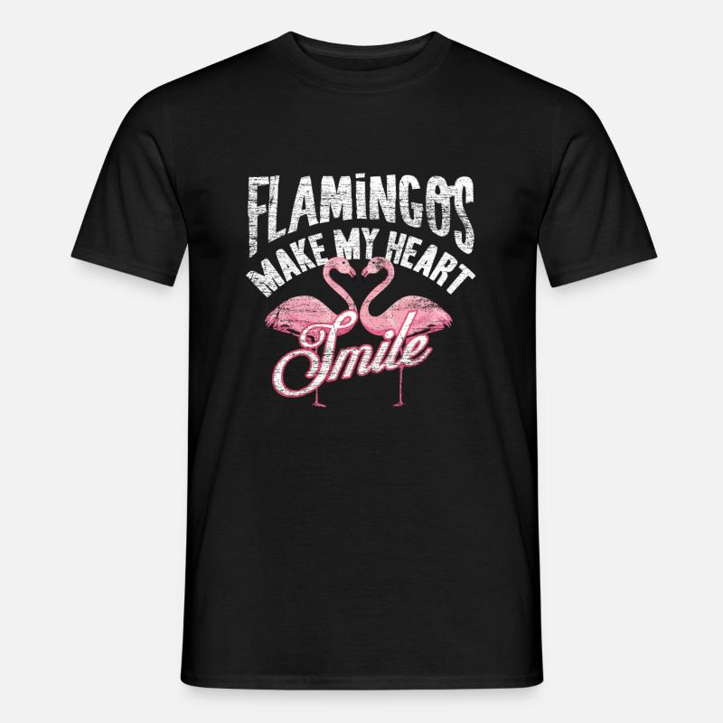 Flamingo - Männer T-Shirt - Schwarz