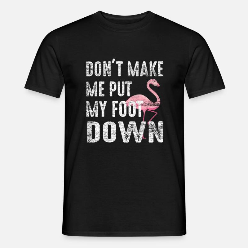 Flamingo - Männer T-Shirt - Schwarz