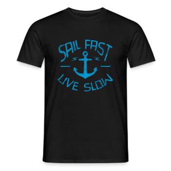 navigation à voile - T-shirt homme - noir - Devant - AI Model Male 178 light (178cm)