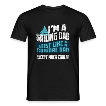 Sailing dad - Men's T-Shirt - black - Front - AI Model Male 178 light (178cm)