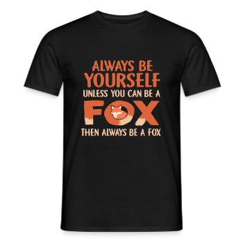 Fuchs - Männer T-Shirt - Schwarz - Vorne - AI Model Male 178 light (178cm)