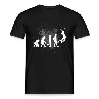 badminton - Men's T-Shirt - black - Front - AI Model Male 178 light (178cm)